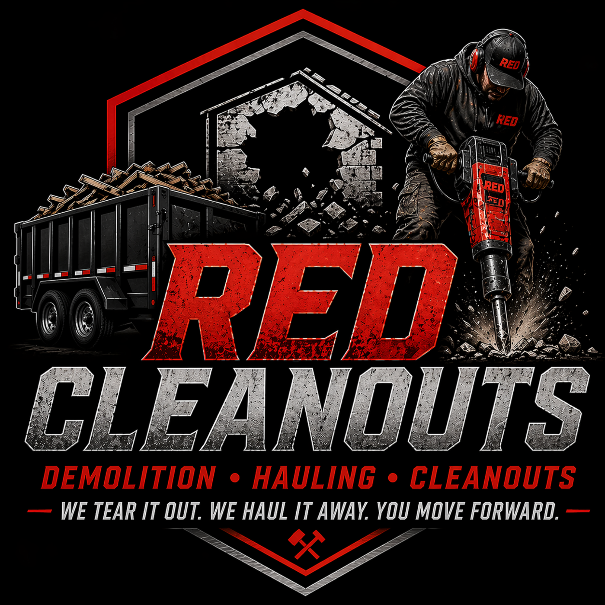 RED Cleanouts Demolition Hauling Cleanouts logo